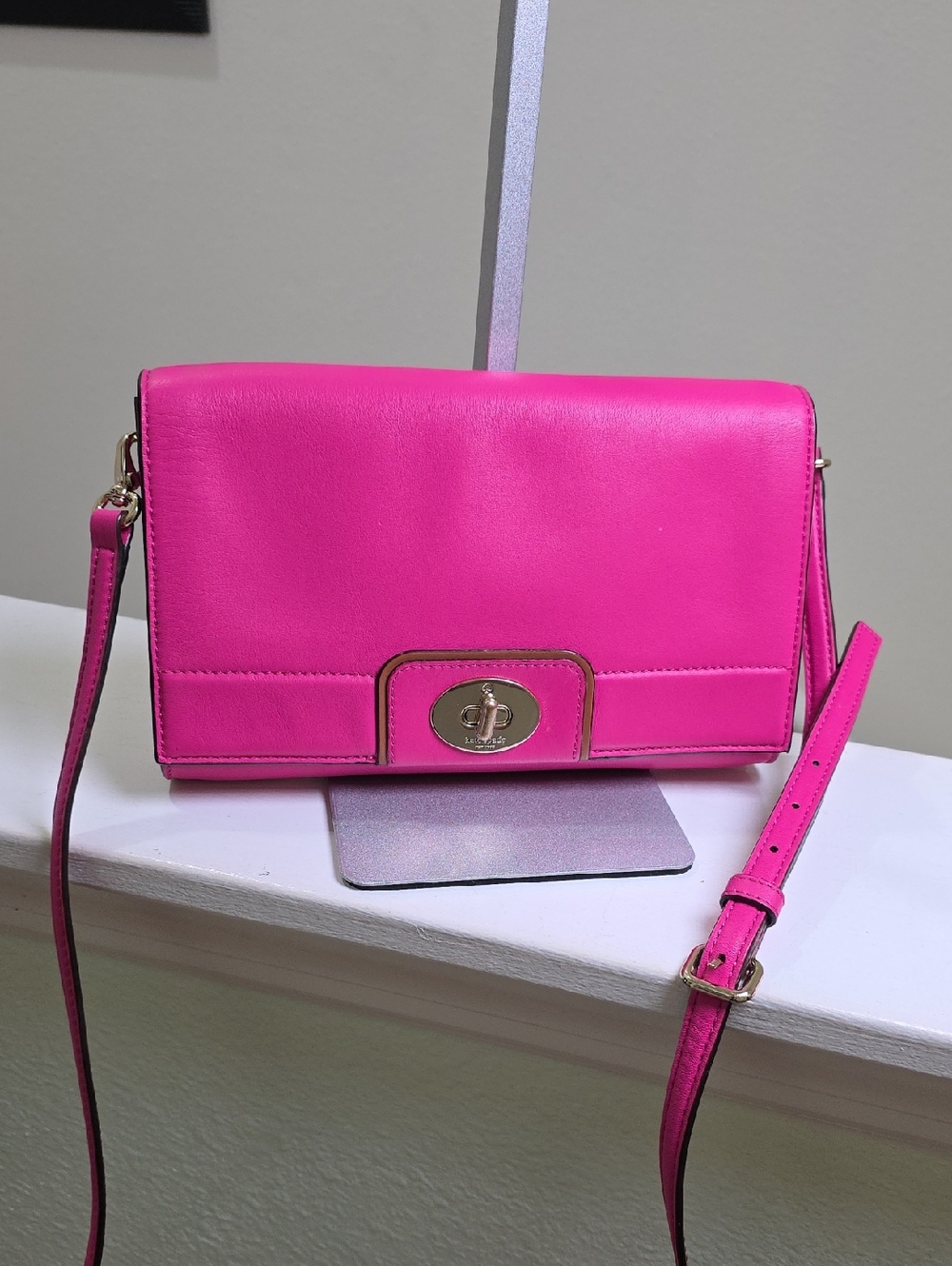 Kate Spade New York Fuschia Pink Hampton Road Juliana Crossbody EUC